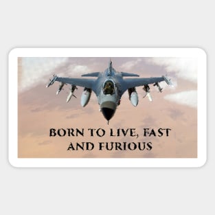 Fighter Jet Born s6h14 Sticker